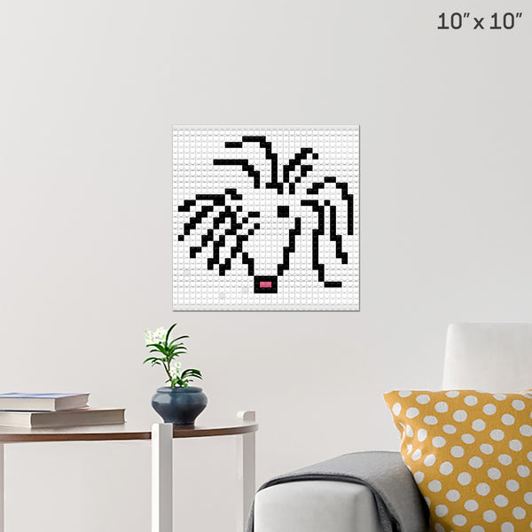 Tembleque the blind poodle v2 Brick Poster