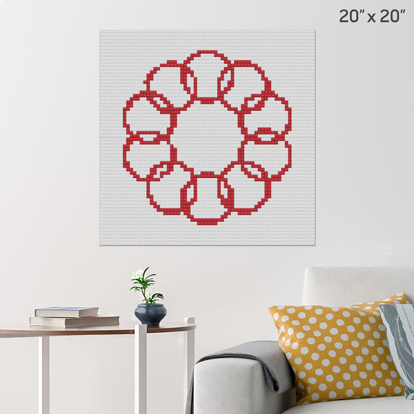 Ten Rings Flag Brick Poster