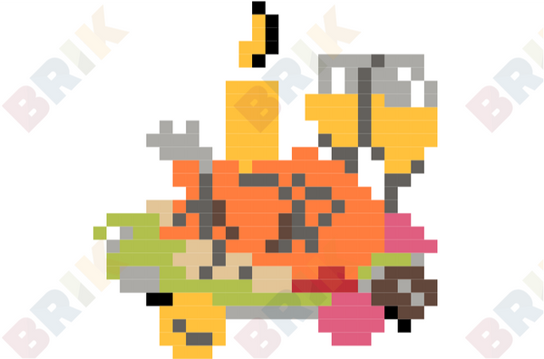 Thanksgiving Dinner Pixel Art