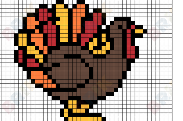 Thanksgiving Turkey Pixel Art