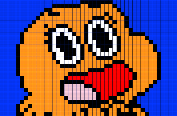 The Amazing World of Gumball Darwin Pixel Art