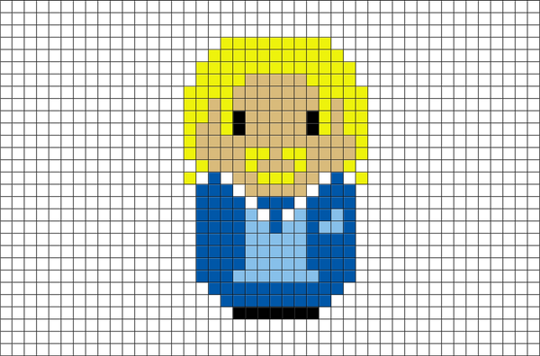 The Hunger Games Haymitch Pixel Art