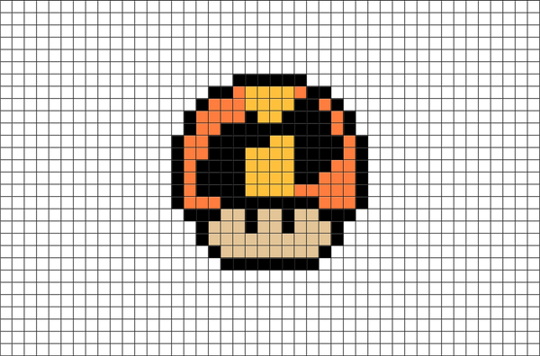 The Incredibles Mario Mushroom Pixel Art