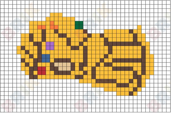 The Infinity Gauntlet Pixel Art