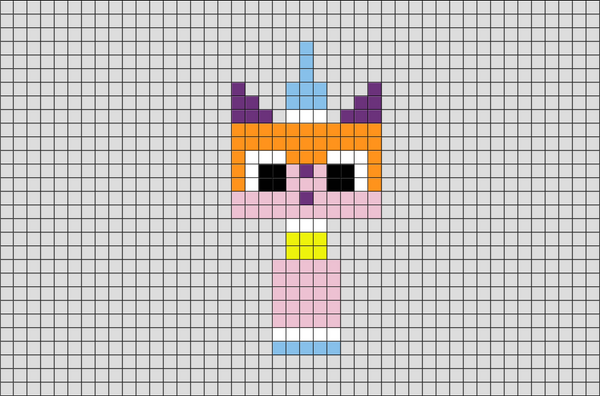 The Lego Movie Unikitty Pixel Art