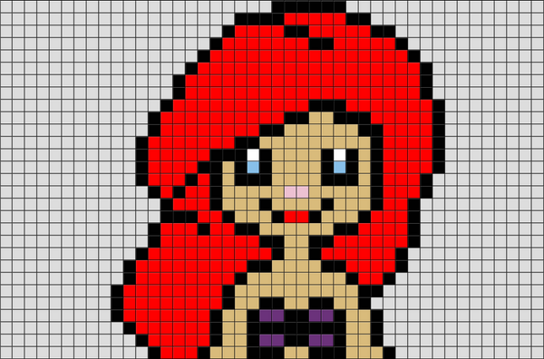 The Little Mermaid Ariel Pixel Art
