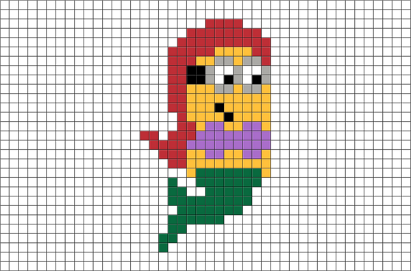 The Little Mermaid Minion Pixel Art