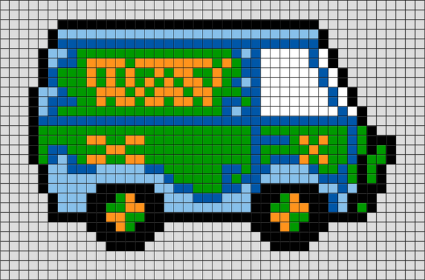 The Mystery Machine Pixel Art