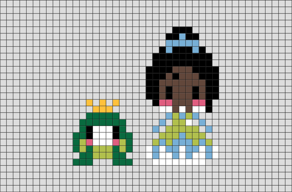 The Princess and the Frog Pixel Art