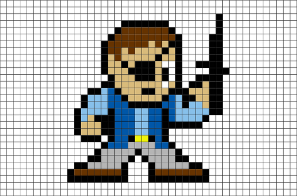 The Walking Dead Governor Pixel Art