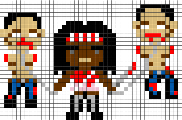 The Walking Dead Michonne Pixel Art
