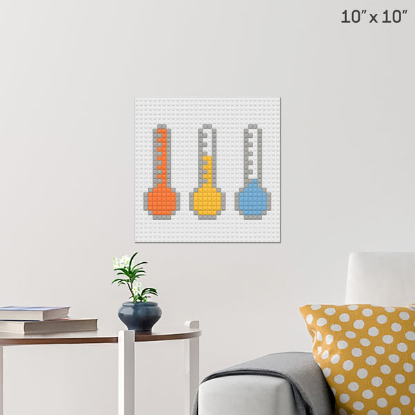 Thermometer Brick Poster