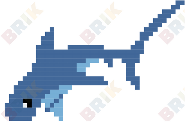 Thresher Shark Pixel Art