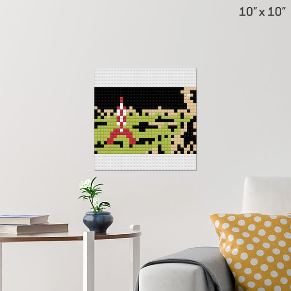 Tintin Destination Moon Brick Poster
