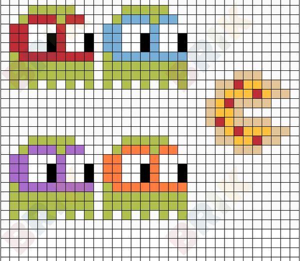 TMNT Pac Man Ghosts