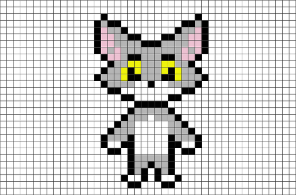 Tom Cat Pixel Art