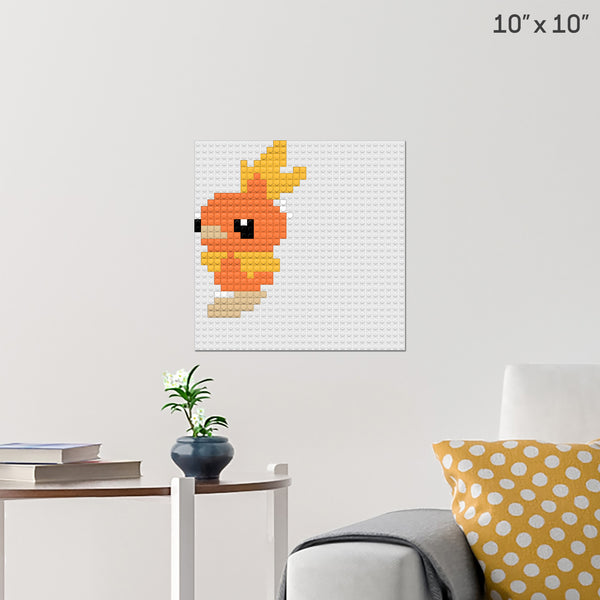 Torchic Wall Poster - Build Your Own with Bricks! - BRIK