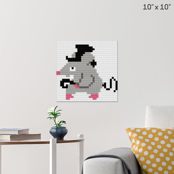 Town Mouse Brick Poster