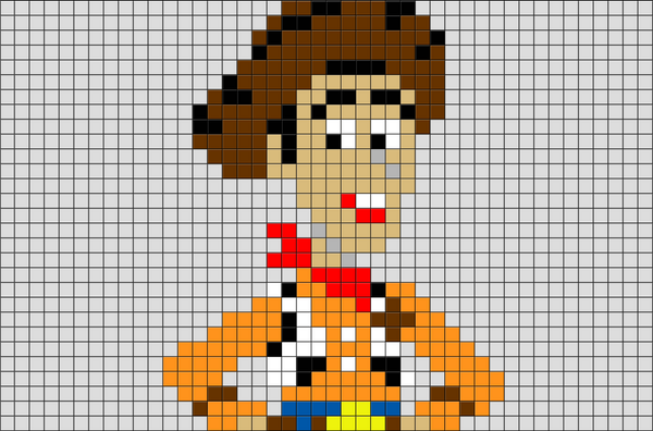 Toy Story Woody Pixel Art