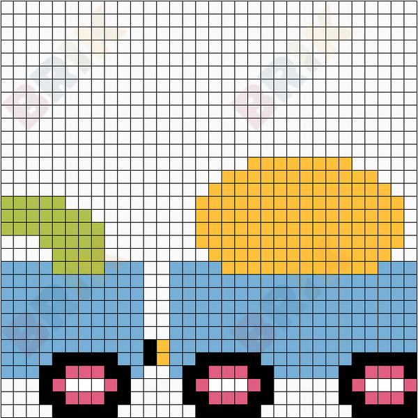 Train 2 Pixel Art