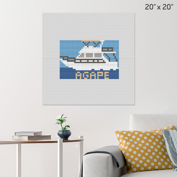 Trawler Mainship Agape Brick Poster