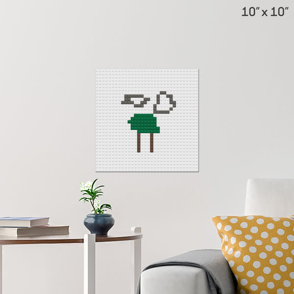 tree with clouds Brick Poster