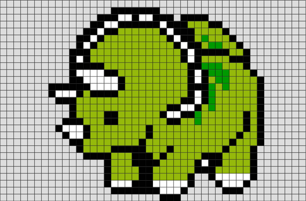 Triceratops Pixel Art