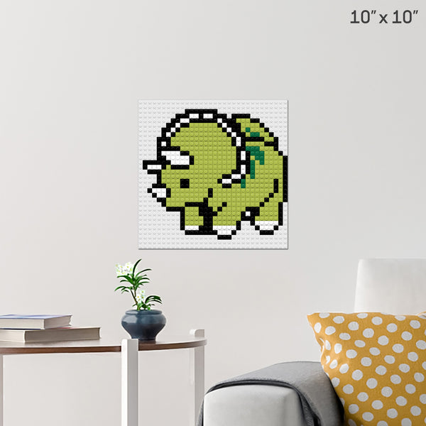 Triceratops Brick Poster