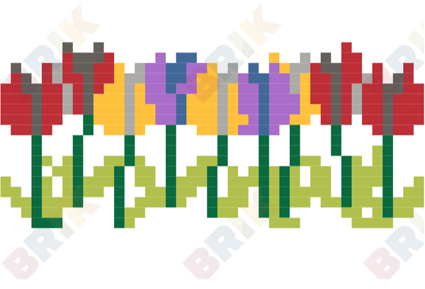 Tulips Pixel Art