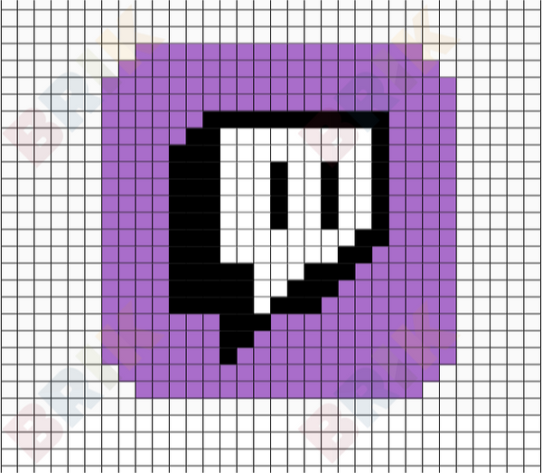 Twitch Logo Pixelart