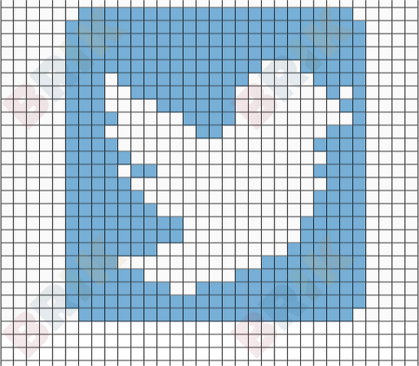 Twitter Logo Pixelart