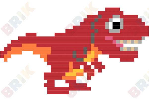 Tyrannosaurus Pixel Art