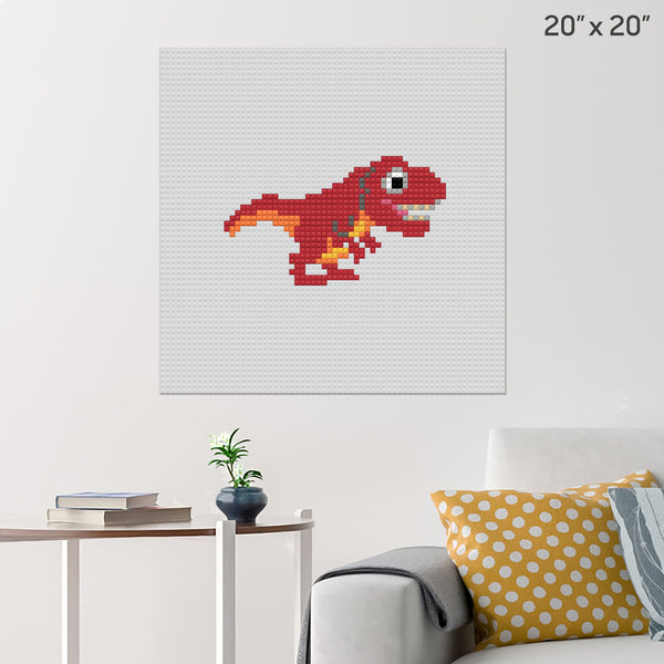 Tyrannosaurus Brick Poster