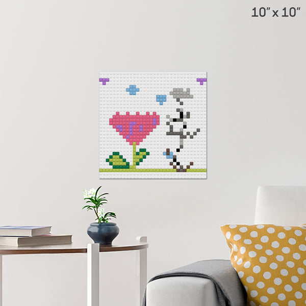 Un fiore incontra un lampo Brick Poster