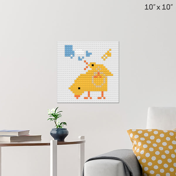 Un pulcino con amore Brick Poster