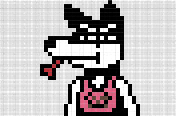 Undertale Doggo Pixel Art