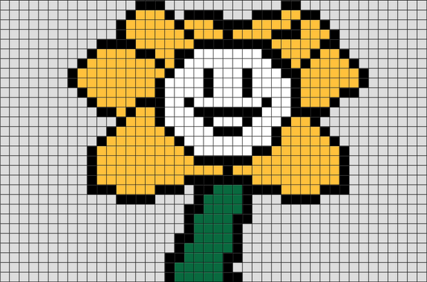 Undertale Flowey Pixel Art