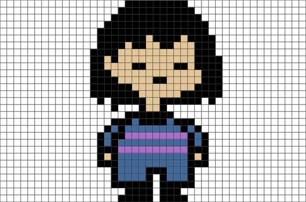 Undertale Frisk Pixel Art