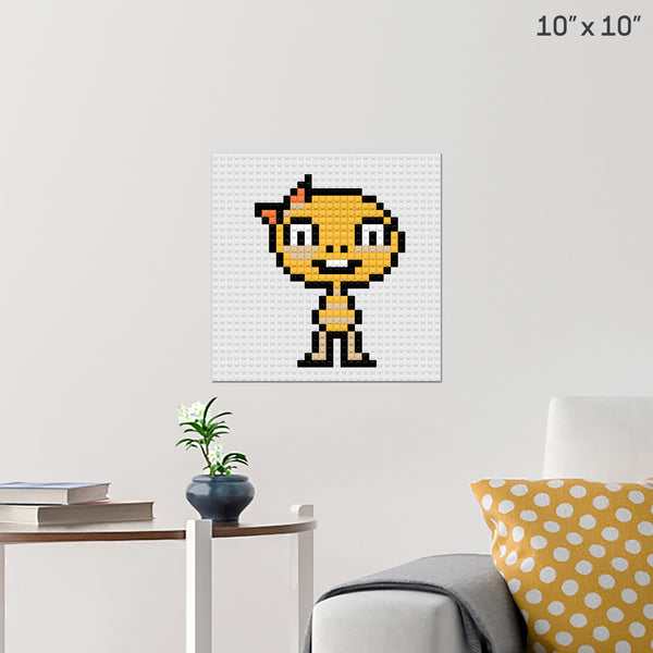 Undertale Monster Kid Brick Poster