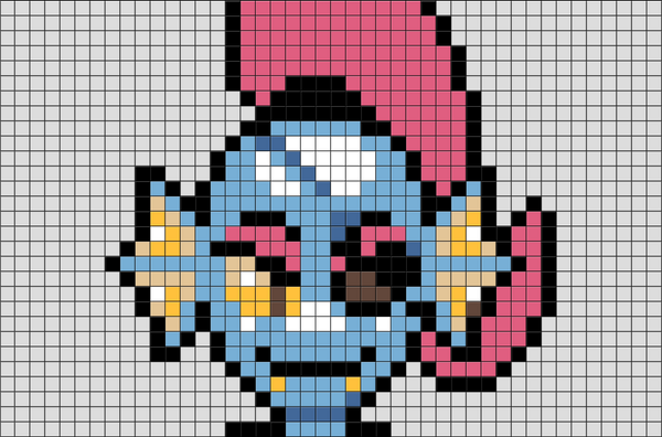 Undertale Undyne Pixel Art