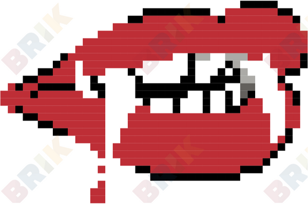Vampire Lips Pixel Art