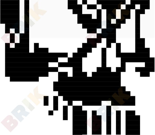 Vampire Skull Pixel Art