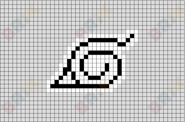 Village Hidden in the Leaves Pixel Art