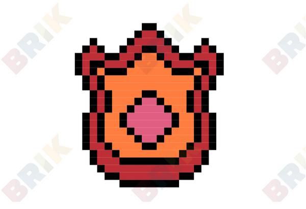 Volcano Badge Pixel Art