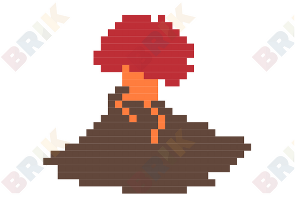 Volcano Pixel Art