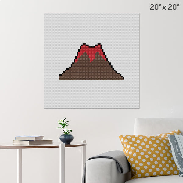 Volcano Brick Poster