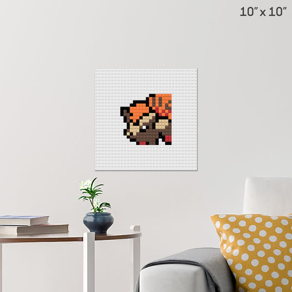 Vulpix Brick Poster