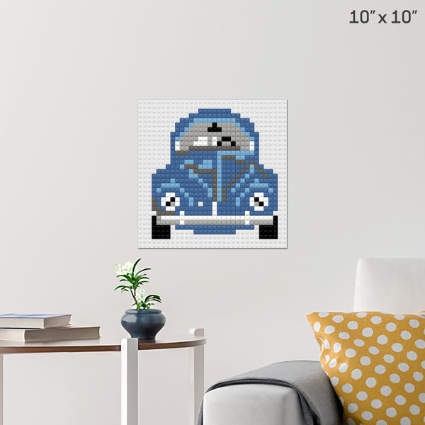 VW Beetle Brick Poster
