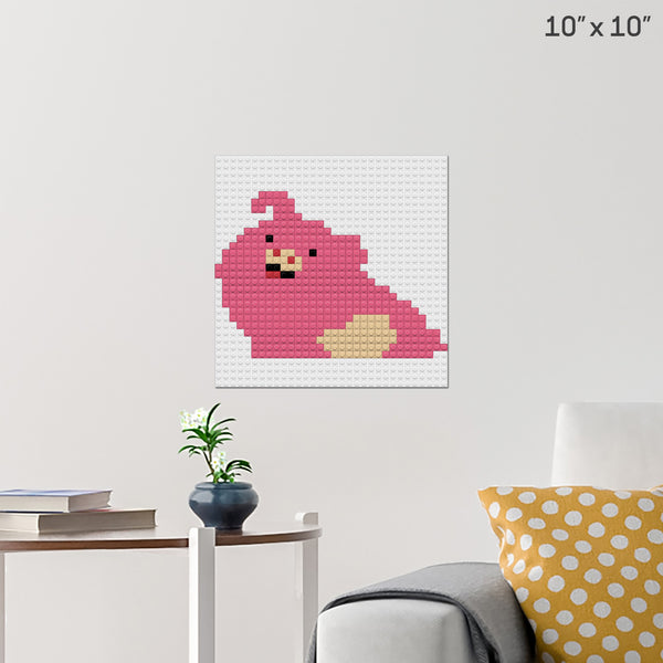 Waddles The Pig Brick Poster