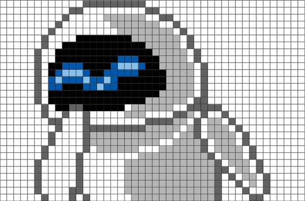 Wall-E Eve Pixel Art